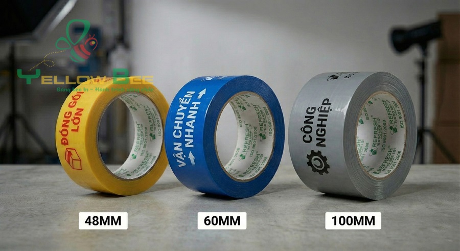 Hướng Dẫn Chọn Size Băng Keo In Logo Phù Hợp Tối Ưu Đóng Gói