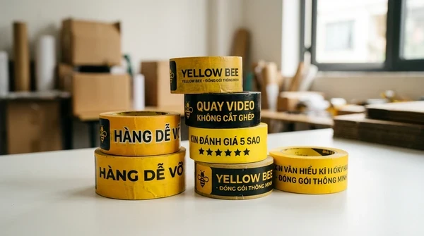 Khám phá các mẫu băng keo in chữ 3 trong 1 độc quyền từ Yellow Bee